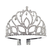 Couronne de concours de beauté 2026 en strass pour filles, diadème de luxe avec diamants, coiffe de reine en strass pour femmes