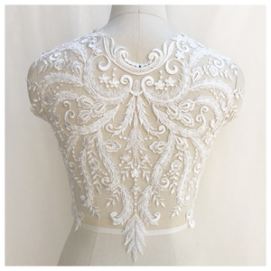 Ren Handmade Thụy Sĩ Voile Ren Áo Chantilly Ren Vải Thêu Cho Trắng Wedding Dress - Product Image 2