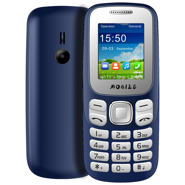 Feature Phone Dual SIM Card Single Core 1.77 Inch Cheap Slim 32MB+32MB 1000mAh Mobile Phone
