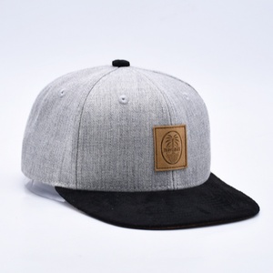 Oem Custom Suede Brim Snapback Hats Hip Hop <b>Cap</b> Gorras 6 Panel <b>Flat</b> Bill Leather Patch Logo Snapback for <b>Men</b> - Product Image 3