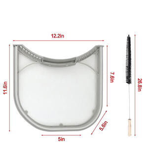 Filtro de tela anti-pelusas de 12.2in x 11.6in x 7.6in para secadoras con accesorio de cepillo - Product Image 1