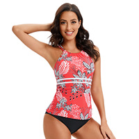 Tankini avec jupe à cordon de serrage avec logo personnalisé 2 pièces couverture Bikini maillot de bain vêtements de plage maillots de bain pour femmes vêtements de plage personnalisables