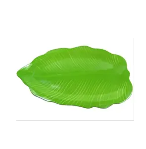 Blattform Melamin Diner Platte kreative maßge schneiderte Großhandel Kunststoff platte Melamin Serviert eller