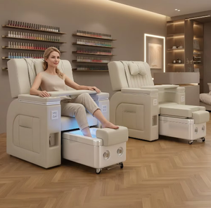 Modern Luxury Hot Sale Pedicure Massage Chairs <b>Foot</b> <b>Spa</b> OEM Adjustable Color Vibration for Nail Salon - Product Image 1