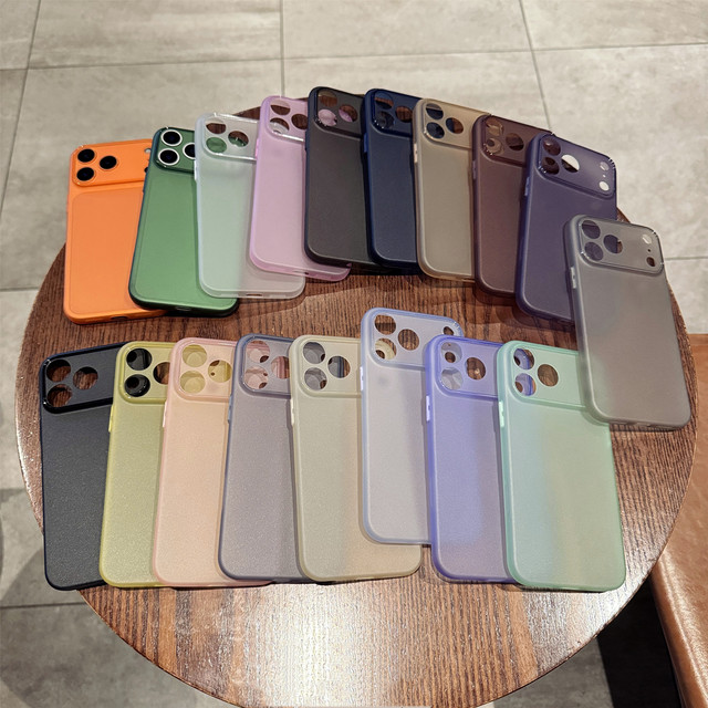 Ultra Thin Slim Frosting TPU Soft Phone Case for iPhone Air 17 16 15 14 13 Pro Max Matte Translucent Simple Back Cover