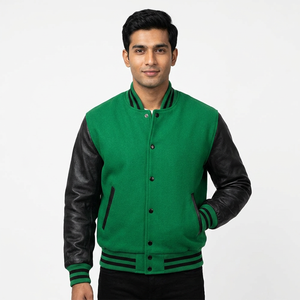 Blouson universitaire en polaire à manches longues pour homme avec logo personnalisé, en vente, dernier design 2026, blouson universitaire en polaire pour homme, service OEM - Product Image 1