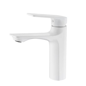 Grifo de Lavabo Minimalista de Cobre con una Sola Manija, Acabado Dorado Cepillado, Montaje en Cubierta, Agua Fría y Caliente, para Baño - Product Image 2