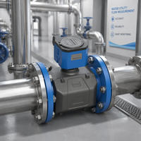 Medidor de Flujo de Agua Ultrasónico Portátil Yheng DN20 con Modbus para Aguas Residuales, Tipo de Inserción