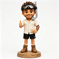 Figurine Bobblehead Personnalisée en Résine OEM ODM, Personnage de Sport ou de Célébrité avec Microphone, pour Collection de Souvenirs Sportifs