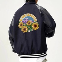 Patch personnalisé 'Be the Sunshine' avec broderie Tournesol Montagne, motif floral thermocollant pour les amateurs de nature, pour vestes et sacs