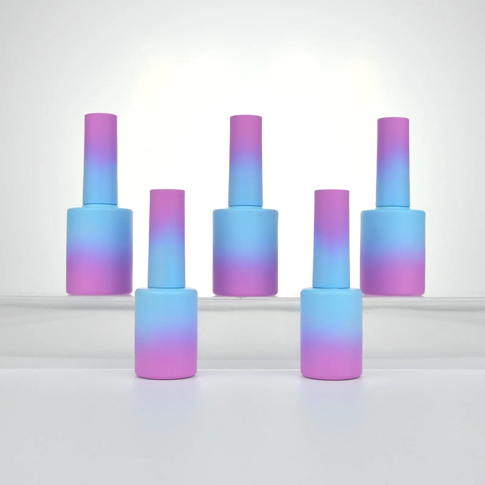 Usine 10ml personnalisé vide Uv Gel vernis à ongles bouteilles en verre avec couvercles brosse ronde bouteille en verre pour vernis à ongles