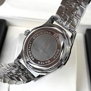 Montre pour homme Pablo Raez noire et blanche, avec un grand cadran en acier inoxydable étanche, montre à quartz décontractée pour homme - Product Image 6