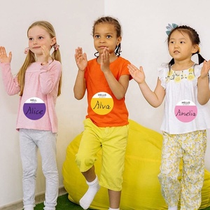 Etiquetas Adhesivas Personalizadas de Papel Kraft Anti-Falsificación, Etiquetas de Nombre a Color, Etiquetas Grandes para Ropa de Eventos Escolares, Etiquetas para Brazos - Product Image 3