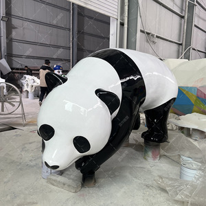 Escultura de Panda Gigante de Fibra de Vidrio para Exteriores, Figura de Animal Hecha a Mano para Montar en el Suelo 6175 - Product Image 3