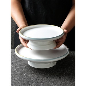 Assiette ronde à pied en mélamine Xiangyuanmei 76099-9, couleur unie, pour hôtel et restaurant, plat à platte froide - Product Image 1