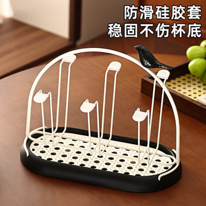 Égouttoir à verres ovale de luxe avec plateau, séchage rapide, support de rangement pour tasses, pour la décoration de table de cuisine - Product Image 4