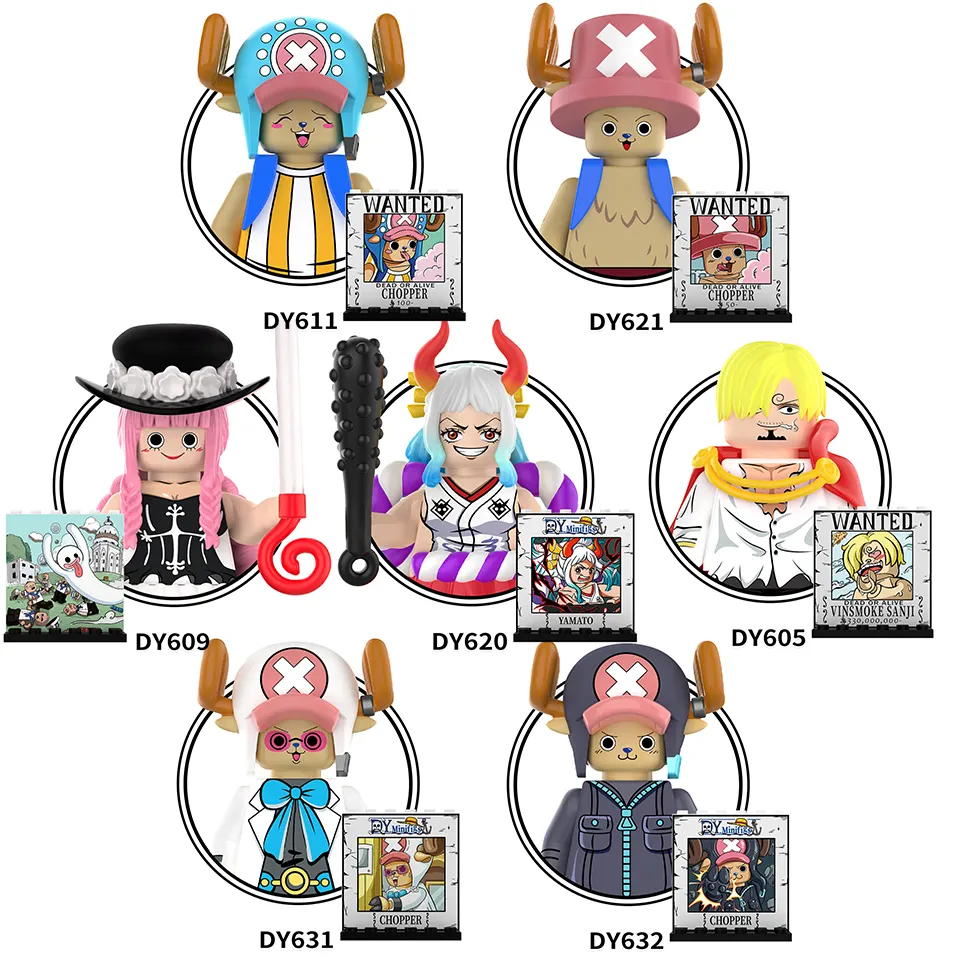 DY605-632 Sanji Perona Yamato Tony Tony Chopper Japanse Anime Monkey D Luffy Hoogwaardige Educatieve Bouwstenen Kids Speelgoed
