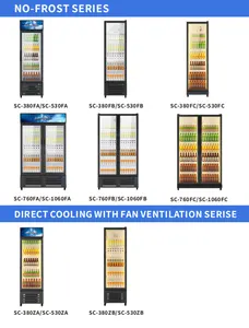 Aufrechte Kühlschrank Kühlgeräte Vertikale Glas Display Kühler Großhandel Supermarkt Gewerblicher Kühlschrank
