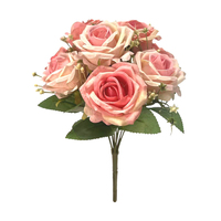 Bouquet de fleurs artificielles en soie, grandes roses réalistes, très demandé, pour mariage, maison, bureau, décoration de fête