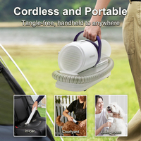 Aspirateur professionnel pour animaux de compagnie 7 en 1 avec batterie au lithium et boîte de collecte, kit de nettoyage efficace pour poils d'animaux, batterie au lithium