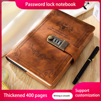 Carnet de notes en cuir PU A3/A4/A5/A6/B5 avec logo personnalisé imprimé en couleur avec mot de passe