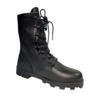 Bottes d'entraînement en cuir pleine fleur de 10 pouces avec talon renforcé, semelle antidérapante en caoutchouc, fermeture Speedlace, bottes tactiques d'urgence toutes usages