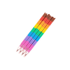 Colorful Stacker Swap 8 Color Section Building <b>Block</b> Non Sharpening Pencil Multifunction Pencil - Product Image 1