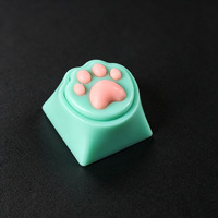 Millan – Nouveaux capuchons de touches vierges en forme de patte de chat multicolores 1U en ABS et silicone pour clavier mécanique / jouet anti-stress