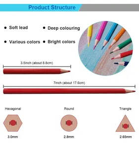 बच्चों के लिए कस्टम लोगो 3.5'' प्लास्टिक मिनी 6 रंग पेंसिल