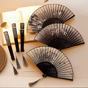 Abanicos Plegables al por Mayor Estilo Antiguo con Pintura a Tinta, Pequeños, Ideales para Danza y Accesorios de Fotografía - Product Image 3