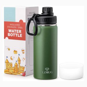 12oz 16oz BPA-Free Leak Proof Kids Insulated Water <b>Bottle</b> with Spout Lid Wide Mouth Sports Water <b>Bottle</b> for Back to School - Product Image 5