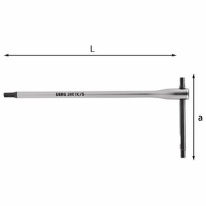 Clé hexagonale 280 Tk 3 3/8 pouces, qualité industrielle, acier au chrome-vanadium, ISO 2936 - Product Image 1