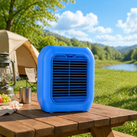Mini ventilateur climatiseur portable tendance avec réservoir d'eau intégré et lumière d'ambiance colorée pour l'extérieur