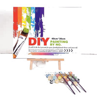 Kit de peinture par numéros personnalisé, cerf, faune, peinture à l'huile acrylique DIY sur toile, 40 x 30 cm, sans cadre, décoration murale
