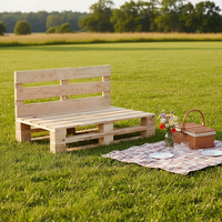 Juego de Sofás de Madera Maciza de Lujo, Sofá de Exterior para Patio y Balcón, Apto para Todas las Estaciones, Color Personalizado, 120x60x60cm, Uso Interior/Exterior