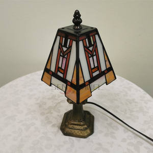 Sensmuel venta al por mayor personalizada y venta directa de lámparas LED de escritorio de vidrio pintado mosaico <span class=keywords><strong>Tiffany</strong></span> de 6 pulgadas baratas - Product Image 6