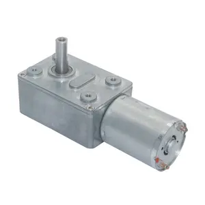 Motor eléctrico pequeño de CC, caja de engranajes de reducción de gusano de 46mm, 6v, 12v, 24v, 370