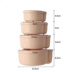 4Pc Bear <b>Box</b> Baby Feeding Infants Kid <b>Lunch</b> <b>Box</b> Spill-Proof Food <b>Box</b> Tableware Baby Snack Bowl Food Container - Product Image 1