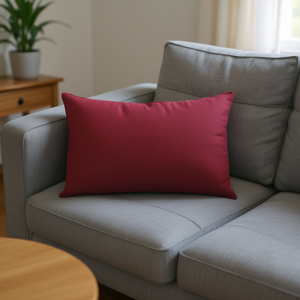 Cuscino Elegante in Lino Rosso Vino Azabu 40*60, Cuscino per Seduta e Decorativo - Product Image 2