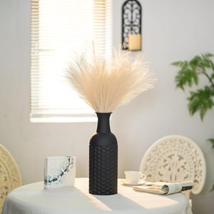 Ensemble de 3 vases décoratifs rustiques en fer, grands vases noirs pour le salon - Product Image 4