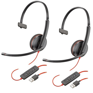 Plantronic-auriculares de Cable único C3210 USB-A, dispositivo de audio Original, para Webinars y llamadas de conferencia