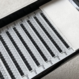 Extensiones de Pestañas Premade en Abanico Termoadhesivas al por Mayor, de Tallo Corto, Negro Oscuro, 0.05 0.07 0.10mm, 2D 3D 4D 5D 6D 7D 8D 10D - Product Image 5