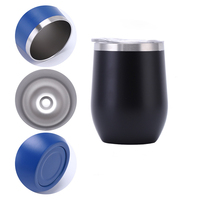 Gobelet isolé sous vide en acier inoxydable de 12oz/350ml tasse à café à double paroi plaquée arc-en-ciel camping