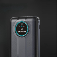 2025 Banque d'alimentation à charge rapide portable avec affichage LED à charge rapide avec support de câbles de données et conception de support de ventouses