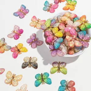 Adornos de Mariposas de Plástico con Degradado de Color AB para Manualidades - Product Image 5
