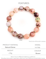 Bracelet de rééducation élastique, cadeau pour femme et homme, bracelet en pierre semi-précieuse de 11 mm, perle, énergie, puissance, cristal, Reiki