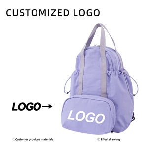 Sac <span class=keywords><strong>à</strong></span> dos bidirectionnel en nylon imperméable léger pour fille Sac <span class=keywords><strong>à</strong></span> dos en nylon d'<span class=keywords><strong>activité</strong></span> extérieure pour femme - Product Image 4