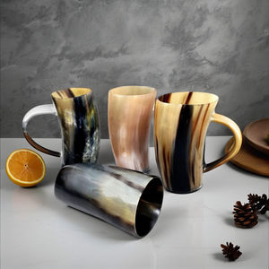 Vaso de cerámica de cuerno de búfalo natural al por mayor, vaso de cristal corto de la mejor calidad para uso doméstico económico, Vodka, cerveza, vino, fiestas - Product Image 1