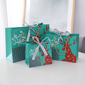 Sac cadeau réutilisable écologique pour les courses Peut personnaliser l'apparence du sac cadeau sac en papier cadeau de bonbons de vacances - Product Image 5