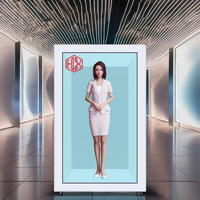 HXXK TOUCH Affichage LCD interactif personnalisé Vitrine Intérieure Holobox avec ventilateur 3D Hologramme 3D Écran tactile Publicité